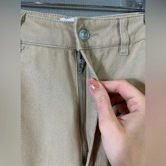 Twik Beige Cropped Carpenter Pants - Picture 4 of 9